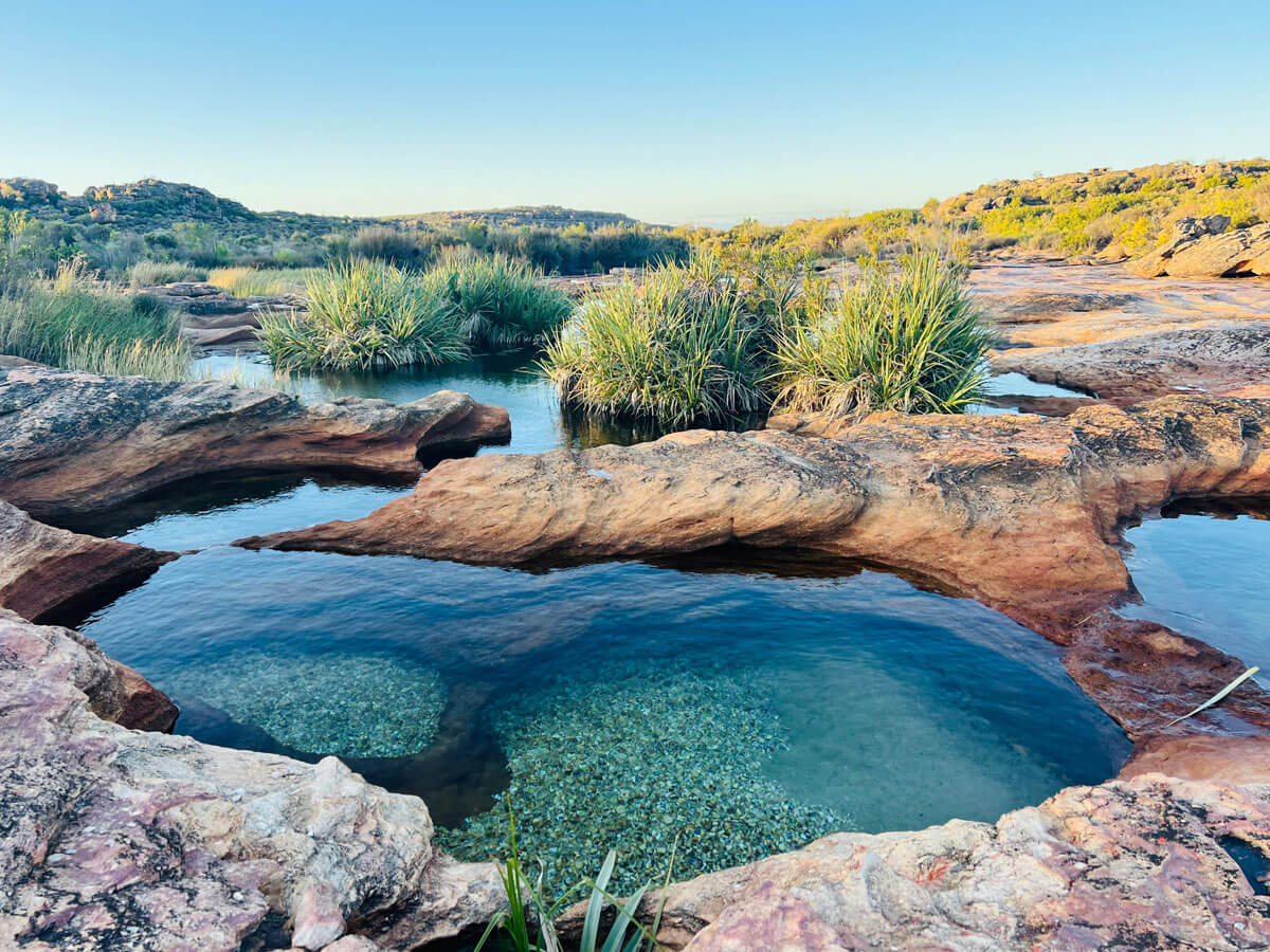 natural spring water rock pools